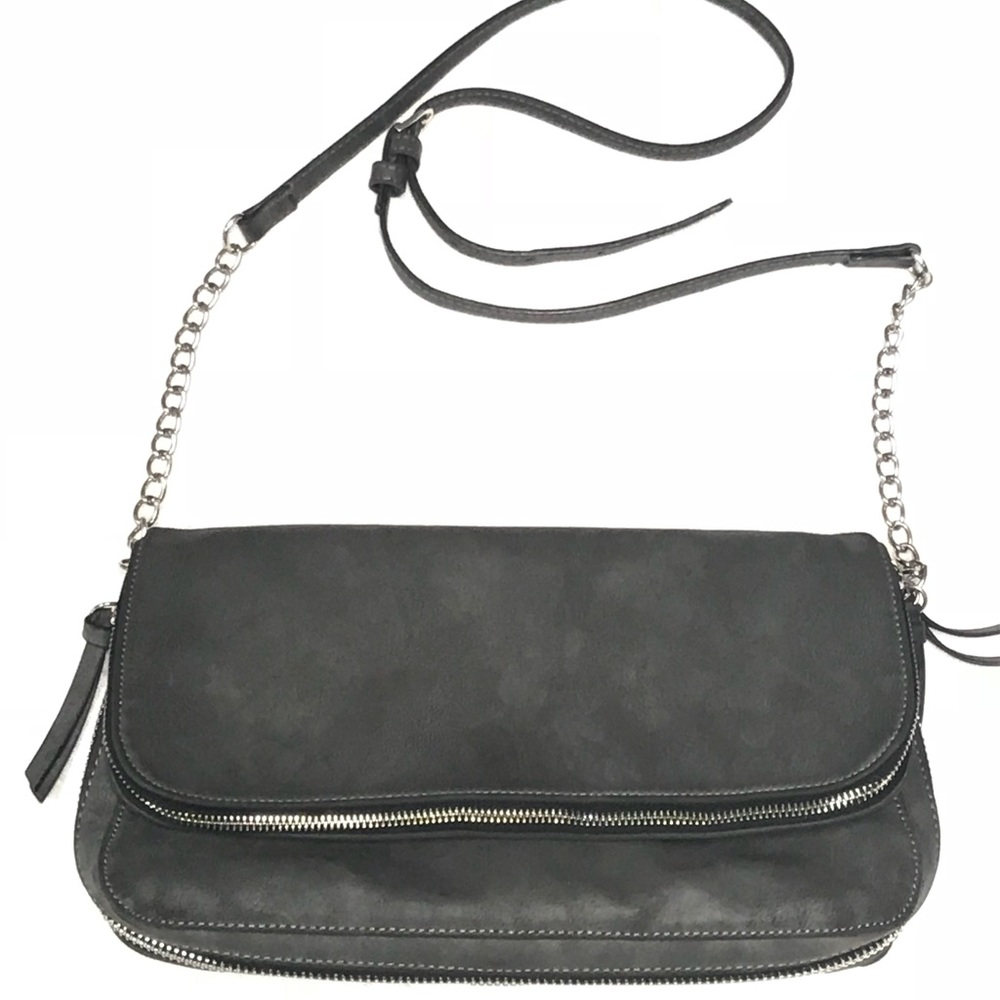 Phase 3 Faux Leather Crossbody Bag Gray